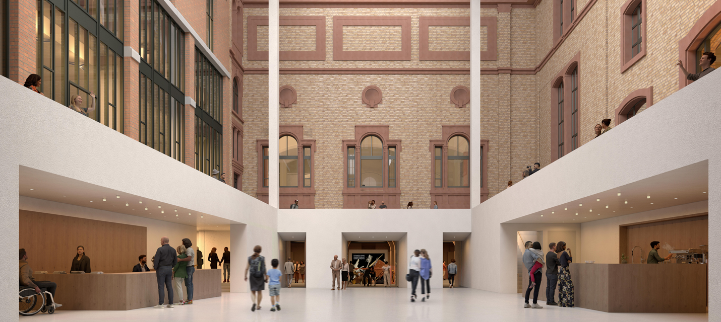 Visualisierung des Foyers der Kunsthalle